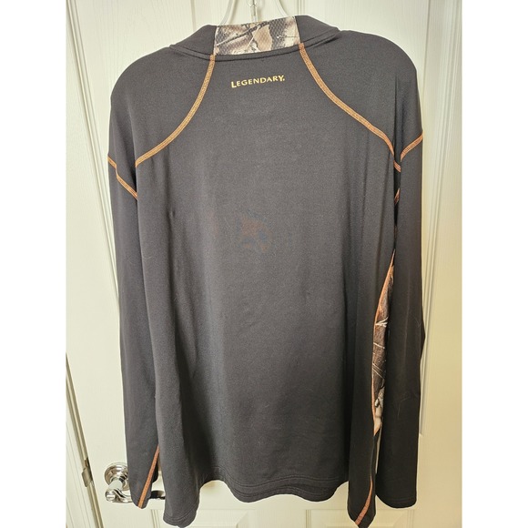 Legendary Men's Pullover Long Sleeve Black Camoflage Hunting Gear 1/4 Zip, 2XL - Picture 4 of 6